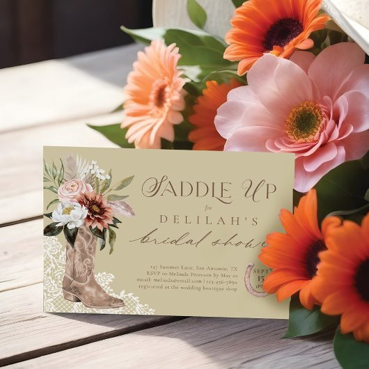 Cowgirl Boot Western Brautparty aufsetzen Einladung