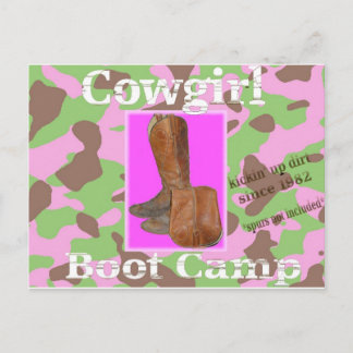 Cowgirl-Bootcamp Postkarte