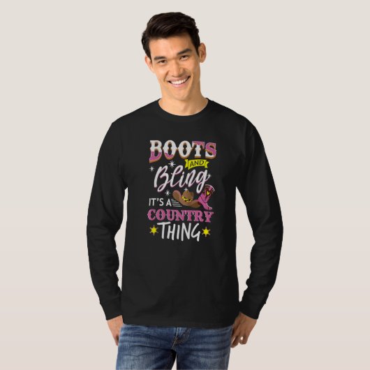 Cowgirl Boots And Bling It's Cowgirl Things Wester T-Shirt (Vorne ganz)