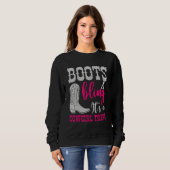 Cowgirl Boots Bling Its A Cowgirl Thing Love Count Sweatshirt (Vorne ganz)
