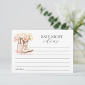 Cowgirl Boots Brautparty Bride Date Night Ideas Hinweiskarte (Stehend Vorderseite)