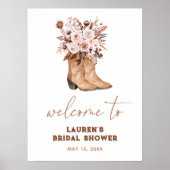Cowgirl Boots Brautparty Willkommen Poster (Vorne)