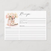 Cowgirl Boots Country Peonies Brautparty RECIPE Begleitkarte (Vorderseite)