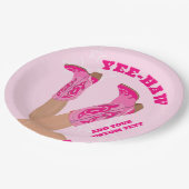 Cowgirl Boots Custom Personalized Pappteller (Schrägansicht)