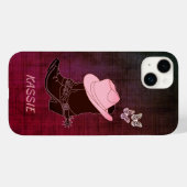 Cowgirl Boots Hat Butterfly Burgundy Personalisier Case-Mate iPhone Hülle (Rückseite (Horizontal))
