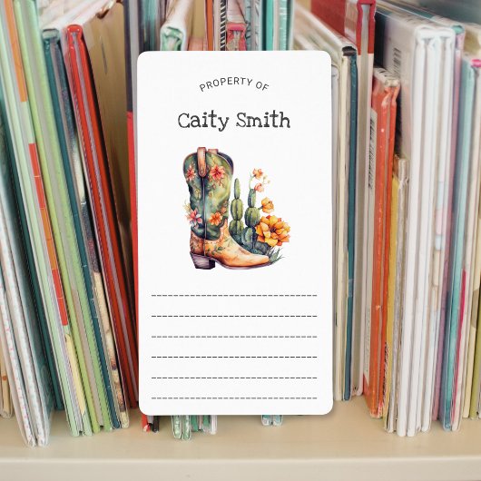 Cowgirl Boots orange floral cactus property of