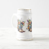 Cowgirl Boots Personalisiert Bierglas (Vorderseite Links)