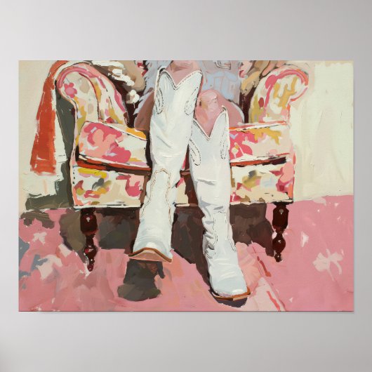 Cowgirl Boots Print Poster (Vorne)