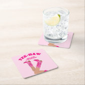 Cowgirl Boots Rechteckiger Pappuntersetzer (Vor Ort)