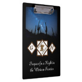 Cowgirl Boots und Cowboy Hat Monogram Foto Klemmbrett (Rechts)