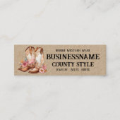 Cowgirl Boots Western Theme Mini Visitenkarte (Vorderseite)