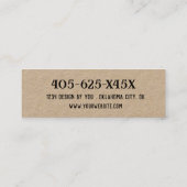 Cowgirl Boots Western Theme Mini Visitenkarte (Rückseite)