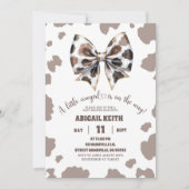 Cowgirl Bow Girl First Rodeo Baby Dusche Einladung (Vorderseite)