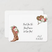 COWGIRL BRAUTPARTY DANKEN SIE KARTE (Vorne/Hinten)