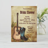Cowgirl-Brautparty Einladung (Stehend Vorderseite)