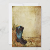 Cowgirl-Brautparty Einladung (Rückseite)