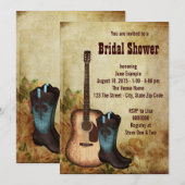 Cowgirl-Brautparty Einladung (Vorne/Hinten)