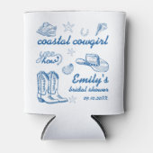 Cowgirl-Brautparty-Favoriten an der Küste Dosenkühler (Vorderseite)