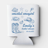 Cowgirl-Brautparty-Favoriten an der Küste Dosenkühler (Rückseite)