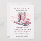 Cowgirl Brautparty Party Designs Einladung (Vorderseite)