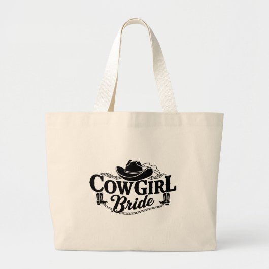 Cowgirl Bride Jumbo Stoffbeutel (Vorne)