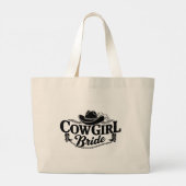 Cowgirl Bride Tote Bag Jumbo Stoffbeutel (Rückseite)