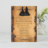 Cowgirl Brides Custom Lesbian Wedding Einladungen (Stehend Vorderseite)