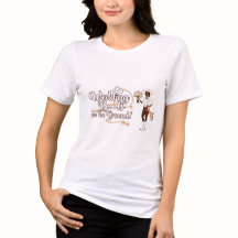 Cowgirl Bridesmaid Stiefel auf dem Boden T - Shirt