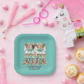 Cowgirl Bridesmaids an der Küste, 7 Zoll, Platz Pappteller (Party)