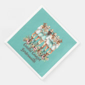 Cowgirl Bridesmaids Serviette (Ecke)