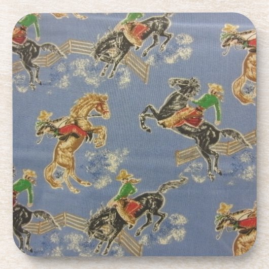 Cowgirl Bronc Rider Untersetzer (Vorderseite)