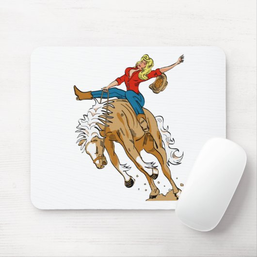 cowgirl_broncoback mousepad (Mit Mouse)