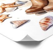 Cowgirl Brown Boots am Sandstrand von Ocean Beach Poster (Ecke)