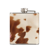 Cowgirl Brown Cowhide Western Cowboy Boots Flachmann (Rückseite)