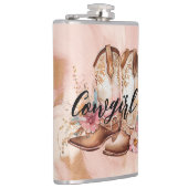 Cowgirl Brown Cowhide Western Cowboy Boots Flachmann (Rechts)