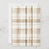 Cowgirl Brown Plaid Stripes Horse Birthday   Einladung (Rückseite)