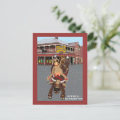 Cowgirl Bullrider Postkarte (Stehend Vorderseite)