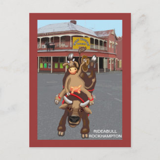 Cowgirl Bullrider Postkarte