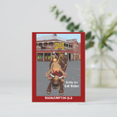 Cowgirl Bullrider Postkarte (Stehend Vorderseite)