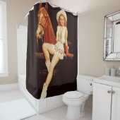 Cowgirl-Button Duschvorhang (Beispiel)