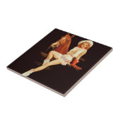 Cowgirl-Button Fliese (Seite)