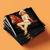 Cowgirl-Button Magnet