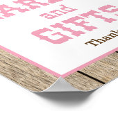 Cowgirl Cards & Geschenke Western Party Unterschri Poster (Ecke)