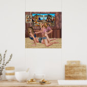 COWGIRL CATFIGHT WRESTLING #2 POSTER (Küche)