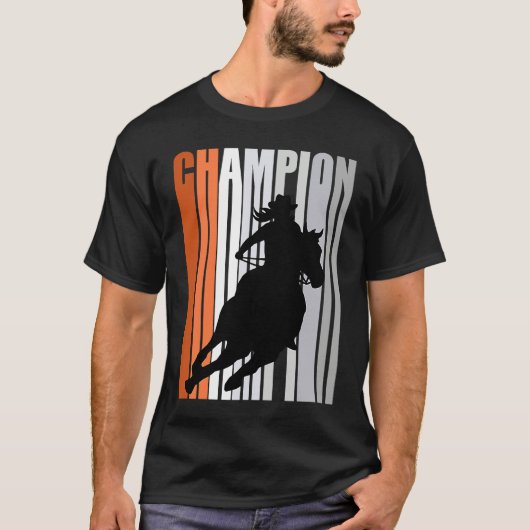Cowgirl Champion Horse Riding Barrel Racing Woman  T-Shirt (Vorderseite)