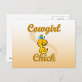 Cowgirl Chick Postkarte (Vorne/Hinten)