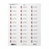 Cowgirl Christmas Boot Return Address Label (Vorne)