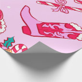 Cowgirl Christmas Cheer Geschenkpapier (Ecke)