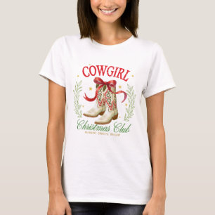 Cowgirl Christmas Club Western Holiday Design T-Shirt