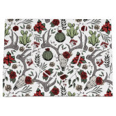 Cowgirl Christmas Floral Reindeer Skull Große Geschenktüte (Vorderseite)